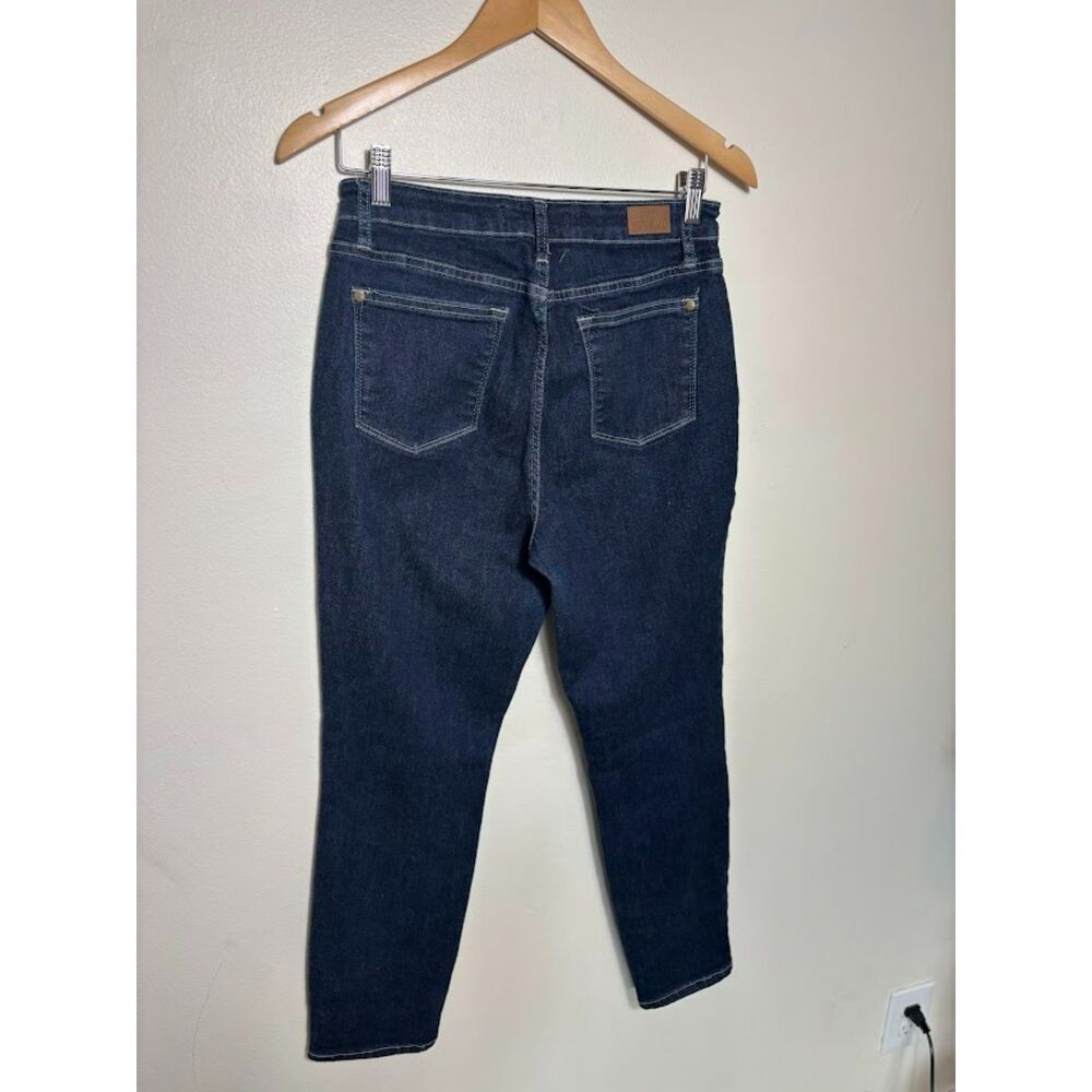 Judy Blue Jeans Women's size 7/28 Blue Mom Jean Dark Wash Straight Leg EUC Denim - Picture 6 of 6